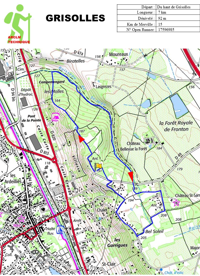 Randonnée à Grisolles - Départ du Haut